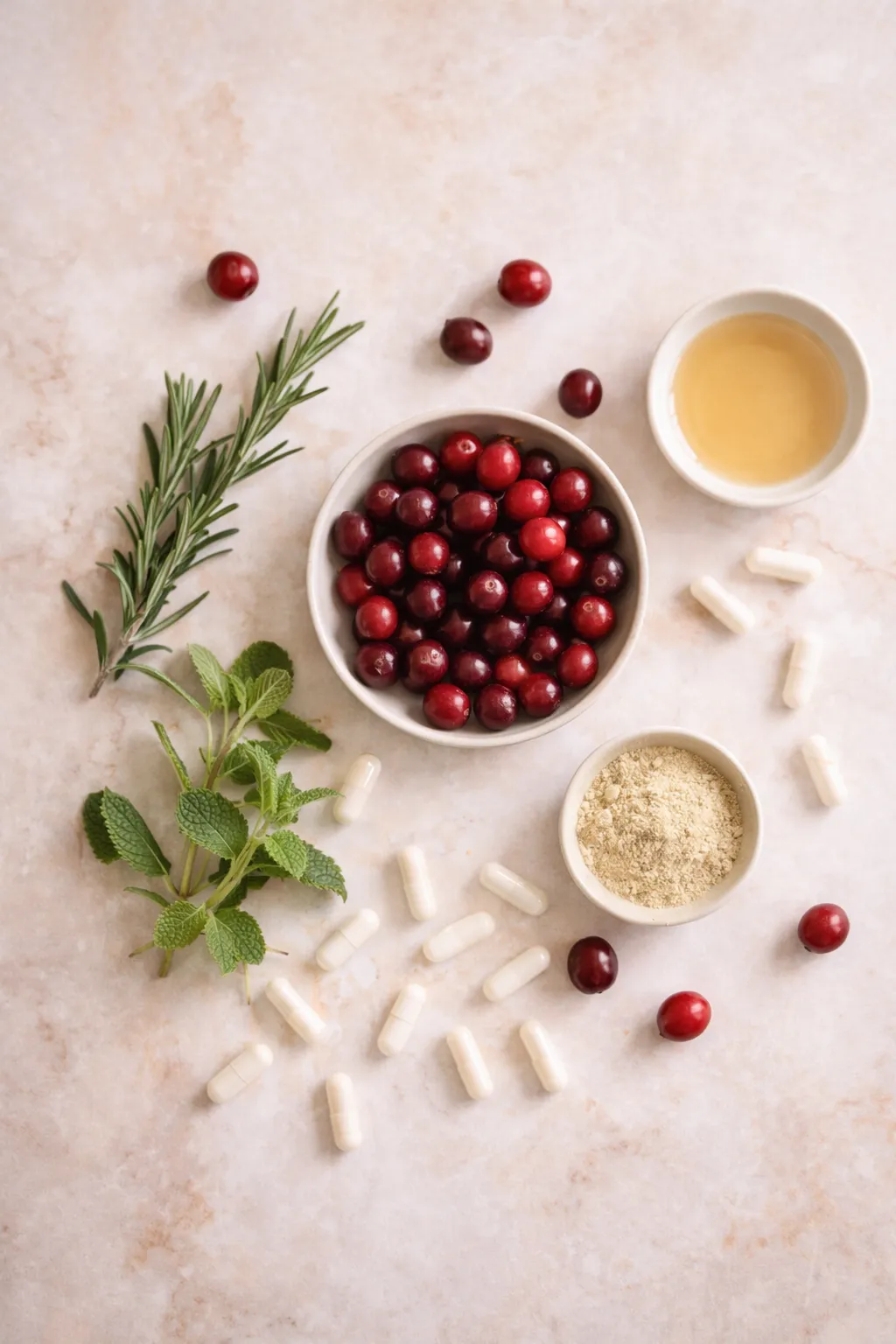 Naravne sestavine — brusnice, zelišča in kapsule